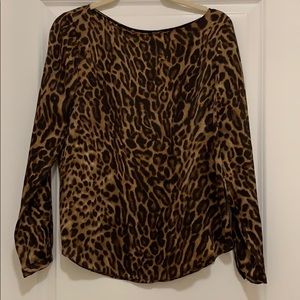 LAUREN- Ralph Lauren Silk Leopard Blouse-Size 6
